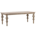 Mesa de comedor rectangular Merak, acabado envejecido antiguo