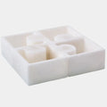 Caja abierta Jigsaw, set de 4, alabastro
