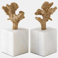 Esculturas de coral, lat¨®n, juego de 2