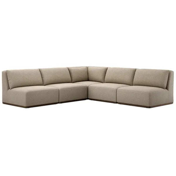 Sof¨¢ modular exterior Adler de 5 piezas, Concha Fog de Four Hands