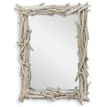 Espejo Rooted Reflection, madera blanqueada