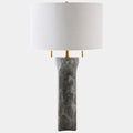 L¨¢mpara Rory de columna de m¨¢rmol, gris